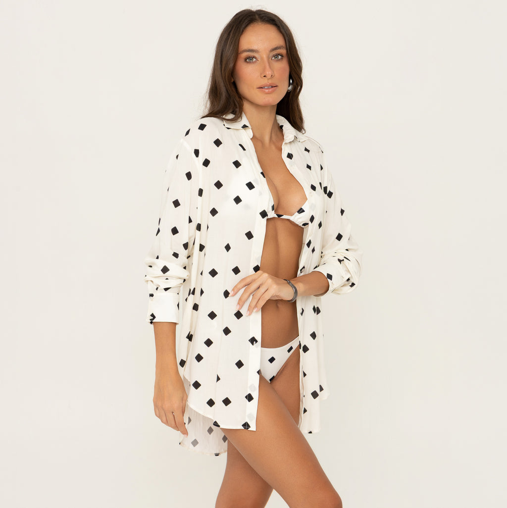 Chemise + pareo Atemporal White set