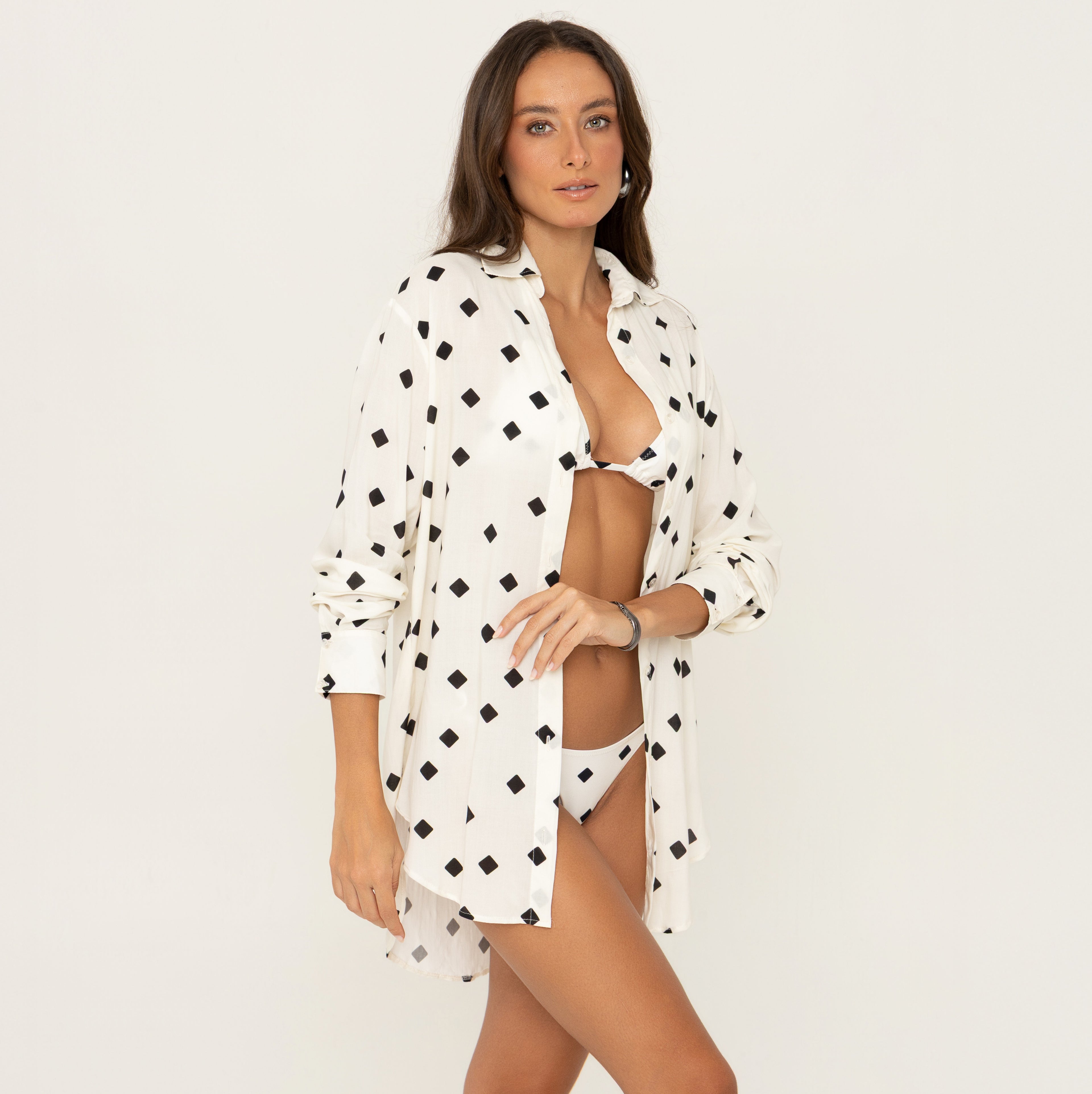 Chemise + pareo Atemporal White set
