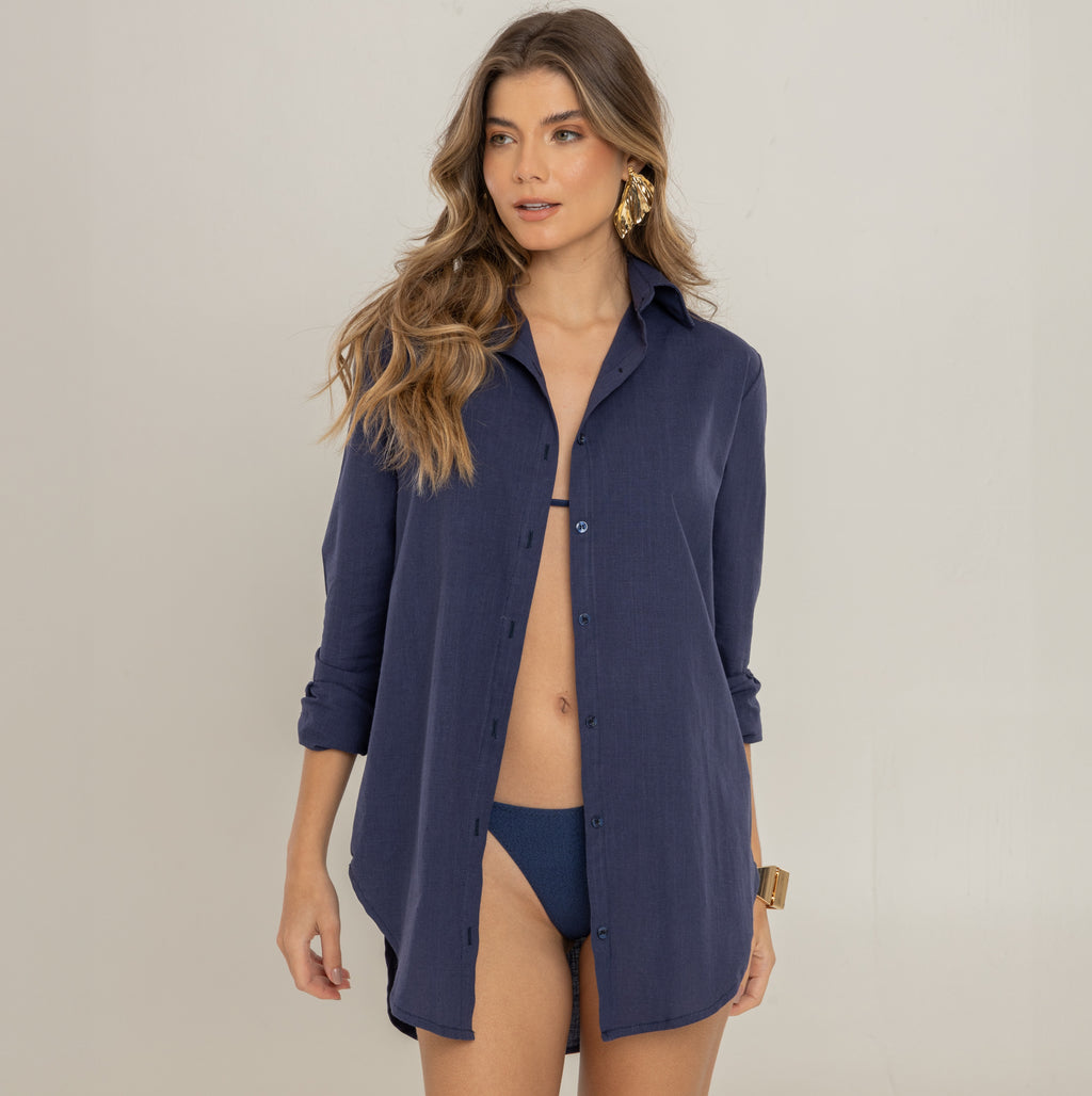 Chemise + pareo Navy Blue set