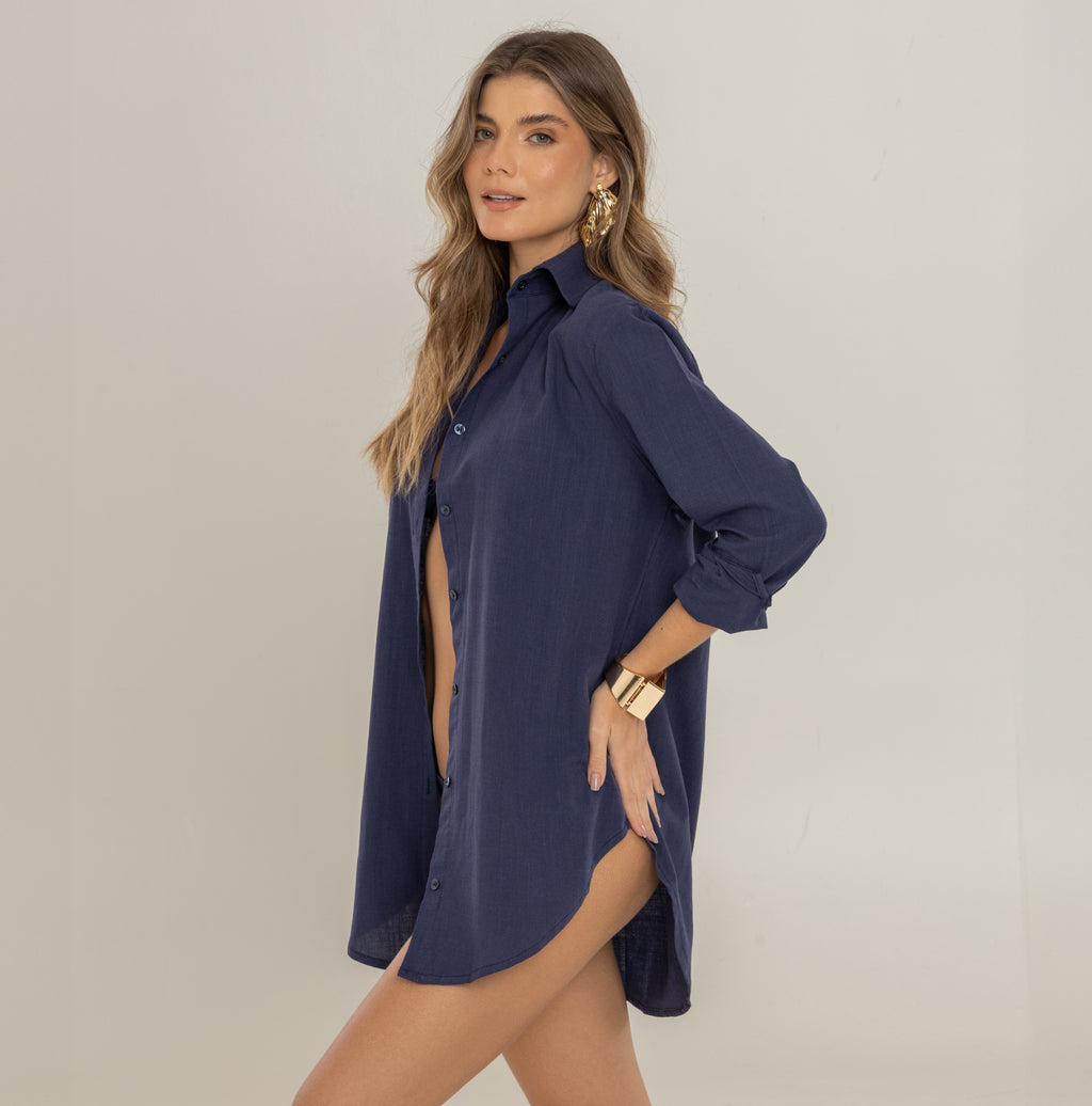 Chemise + pareo Navy Blue set