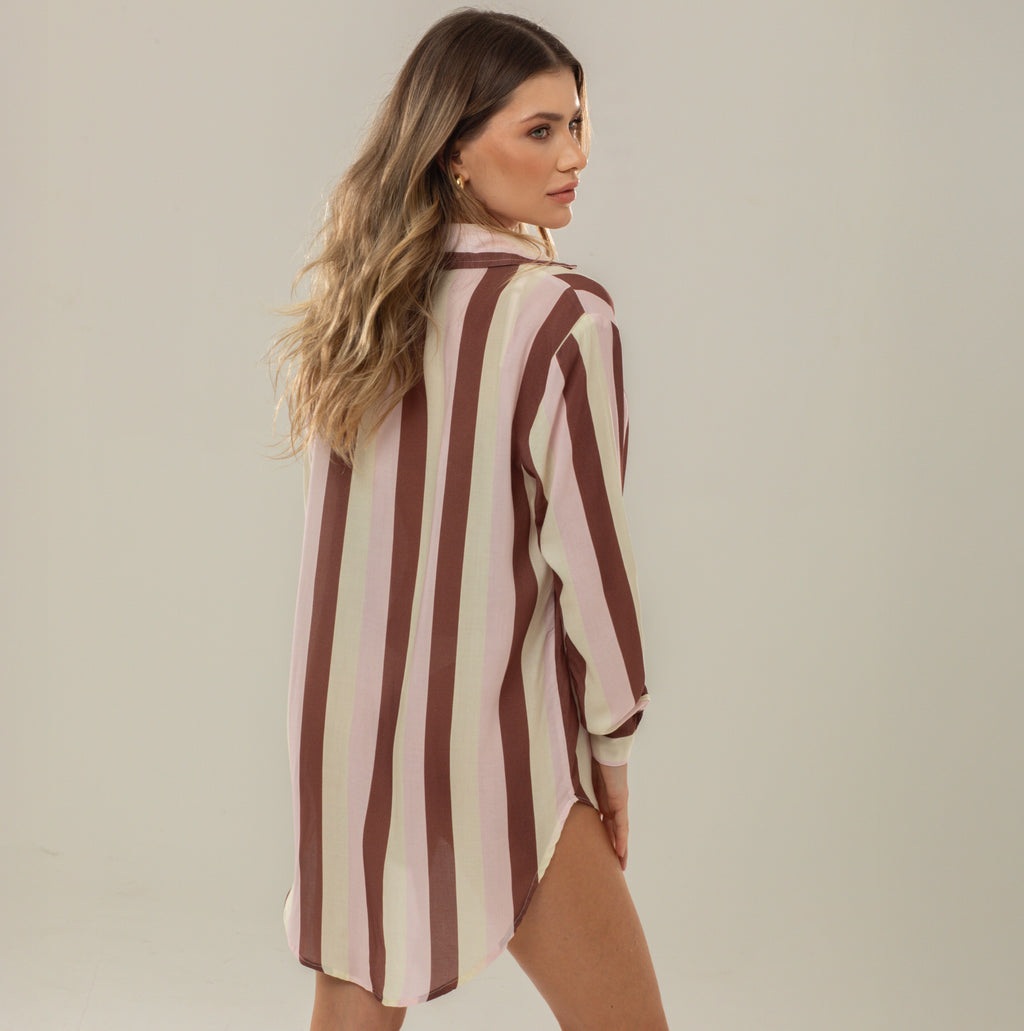 Chemise + pareo Stripes set