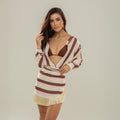 Chemise + pareo Stripes set