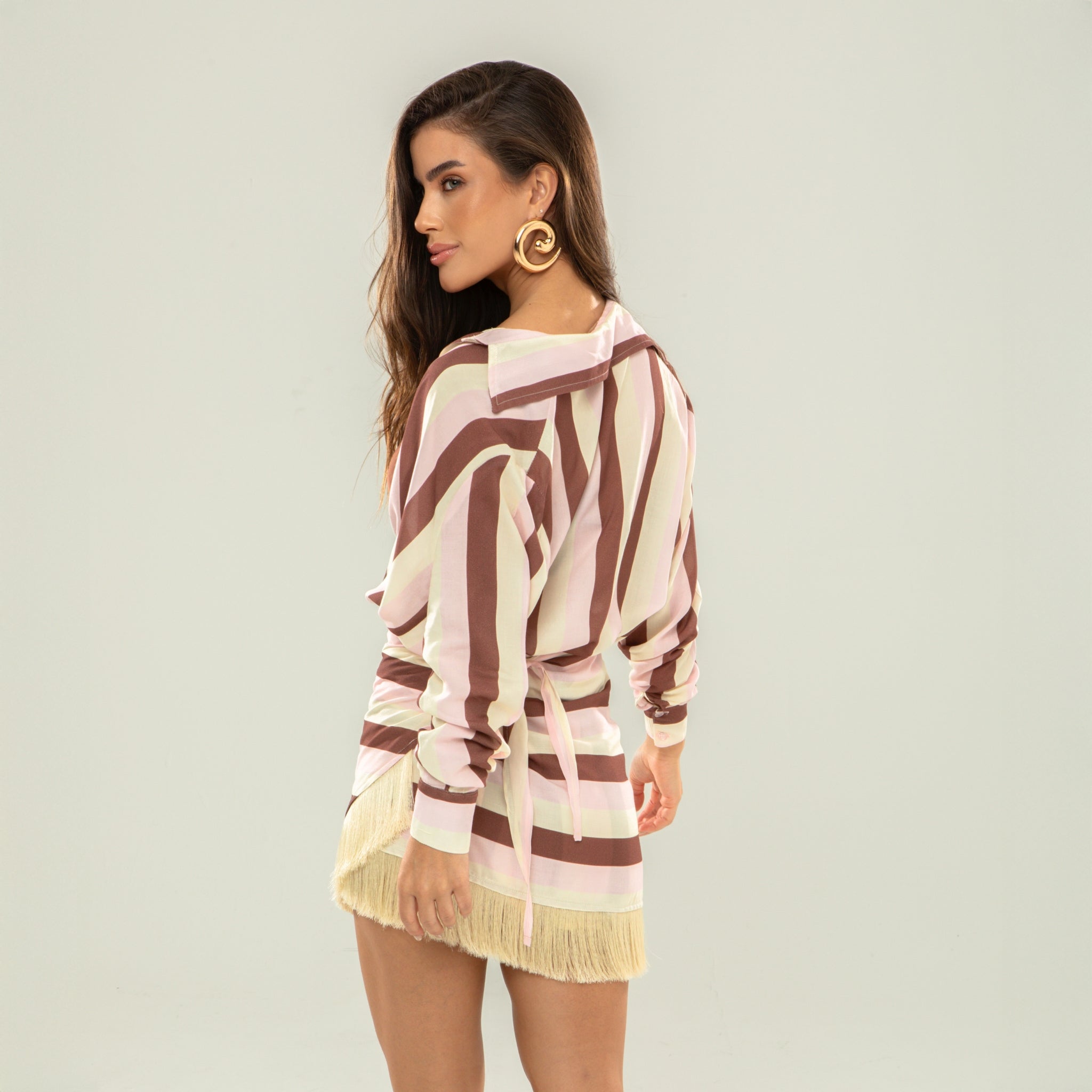 Chemise + pareo Stripes set