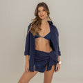 Chemise + pareo Navy Blue set